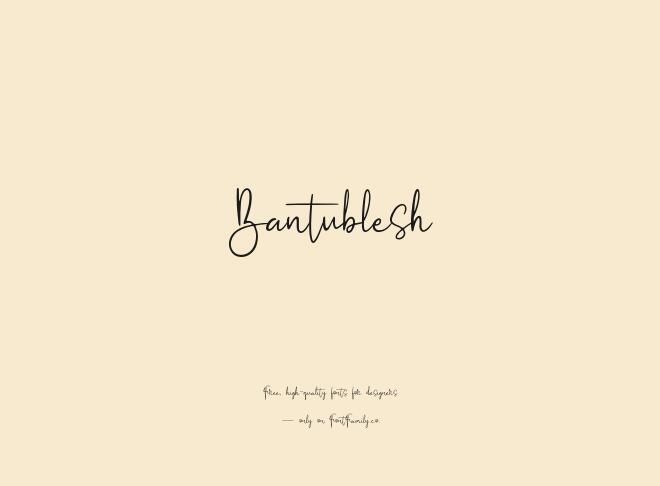 Bantublesh Font