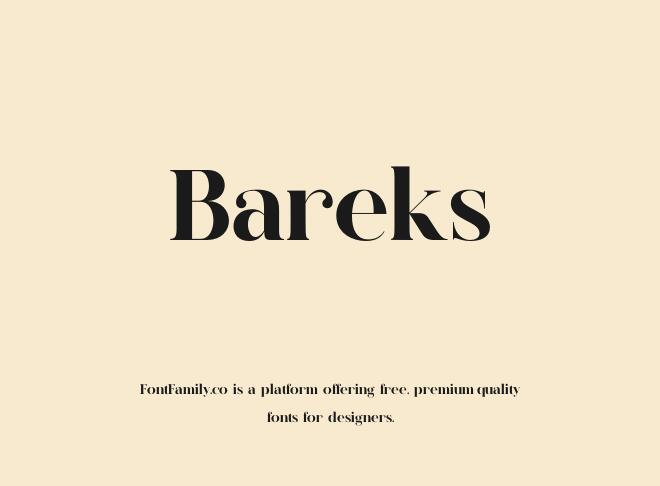 Bareks Font