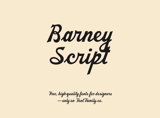 Barney Script Font