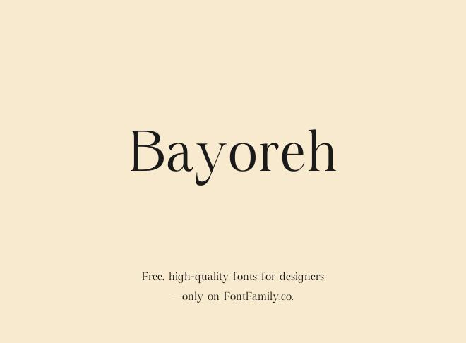 Bayoreh Font