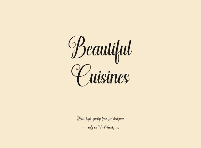 Beautiful Cuisines Font
