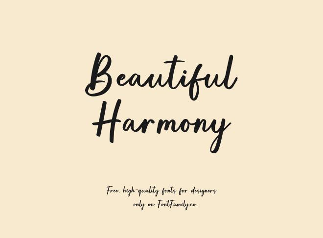 Beautiful Harmony Font