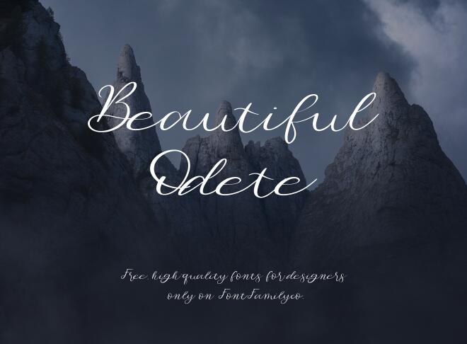 Beautiful Odete Font