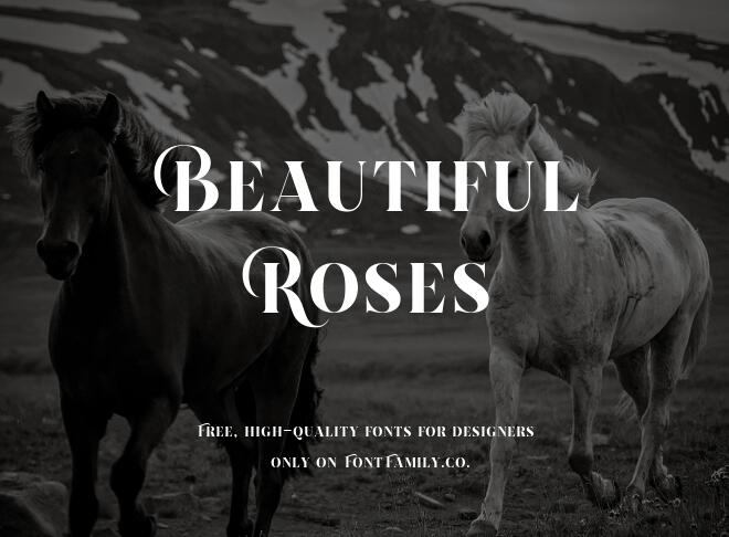Beautiful Roses Font