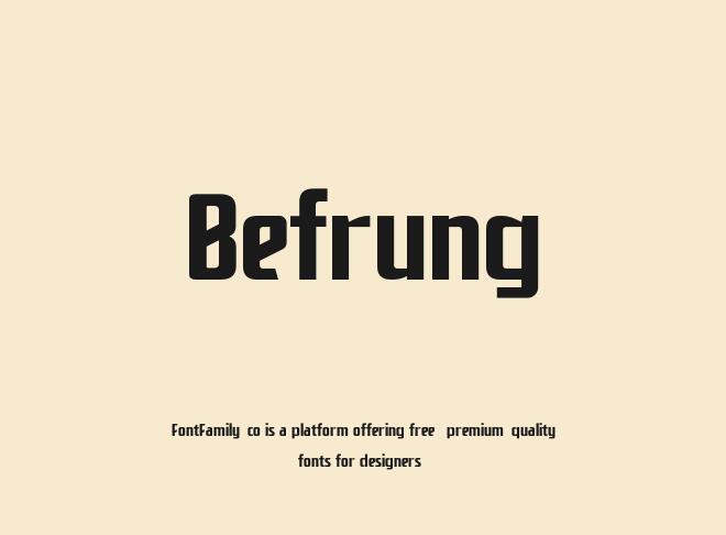 Befrung Font