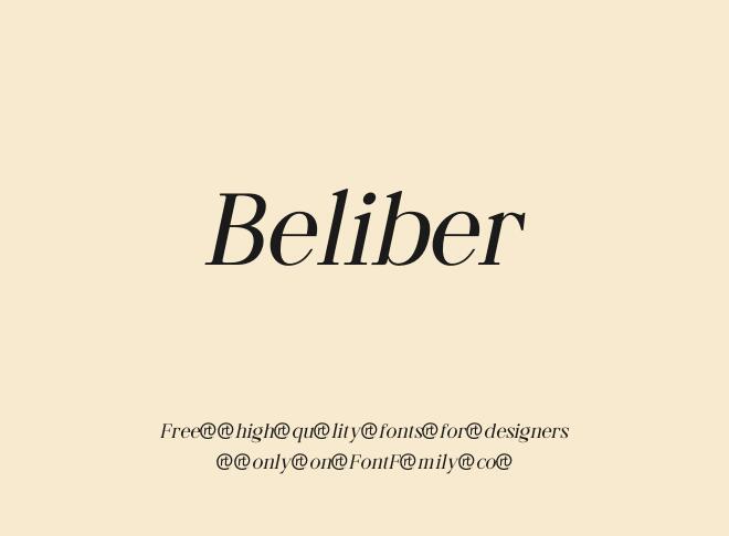 Beliber Font