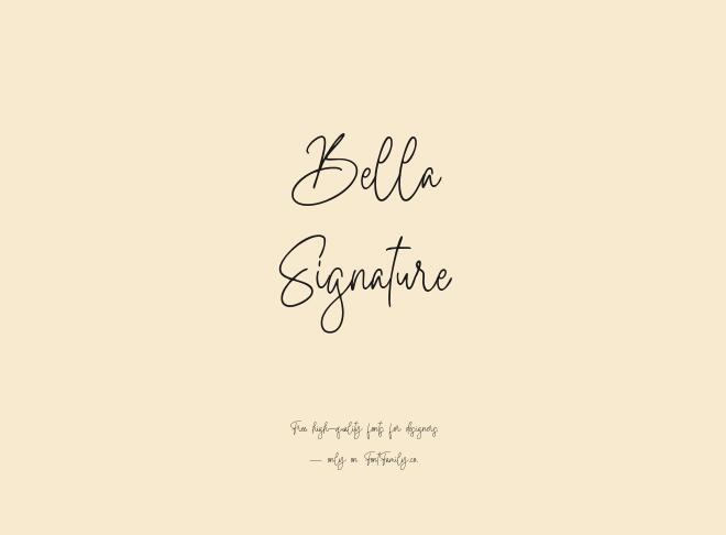 Bella Signature Font