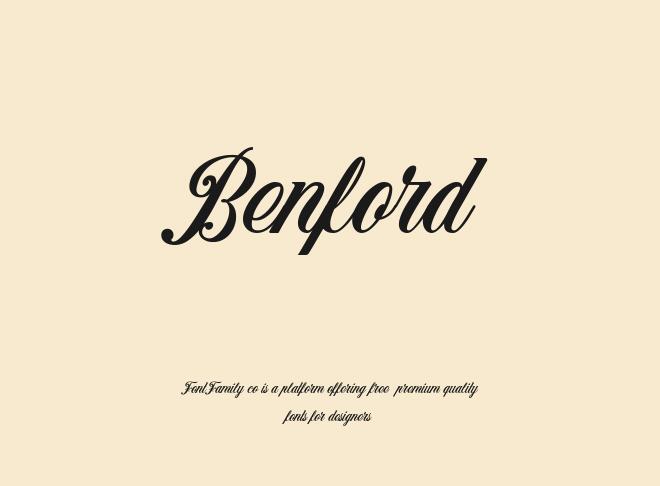 Benford Font