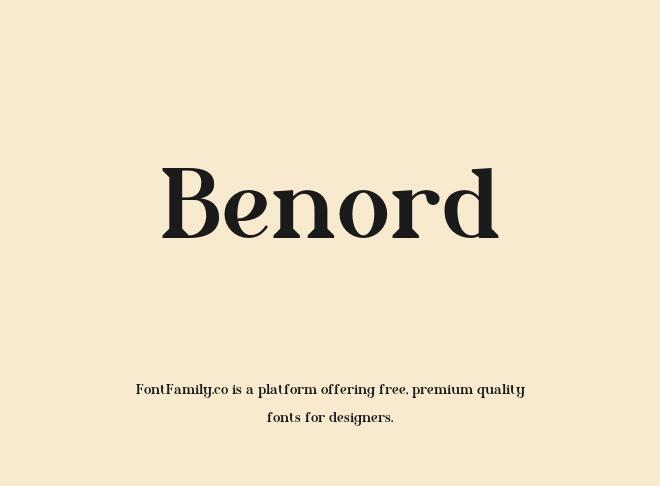 Benord Font