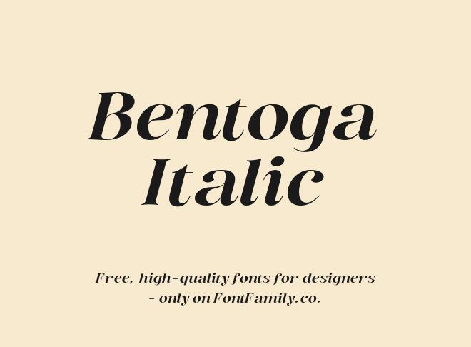 Bentoga Italic Font