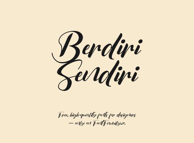 Berdiri Sendiri Font