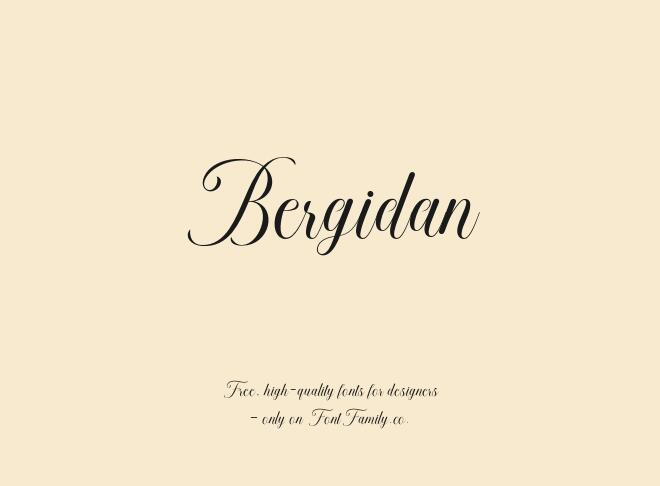 Bergidan Font