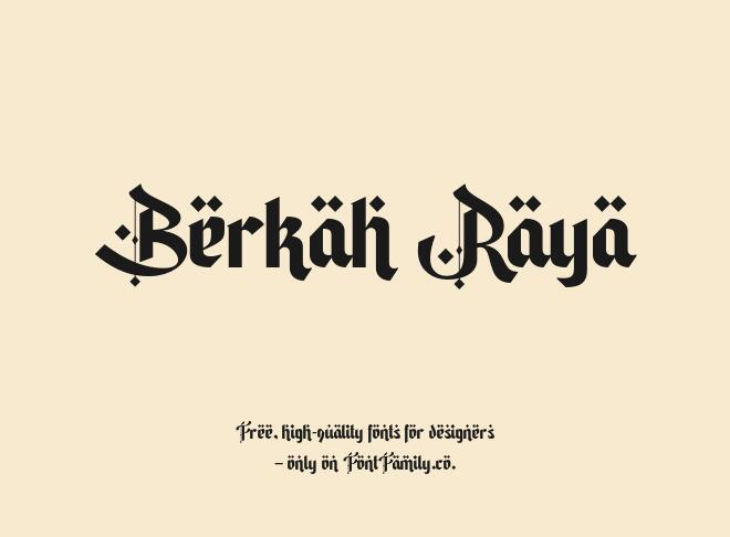 Berkah Raya Font
