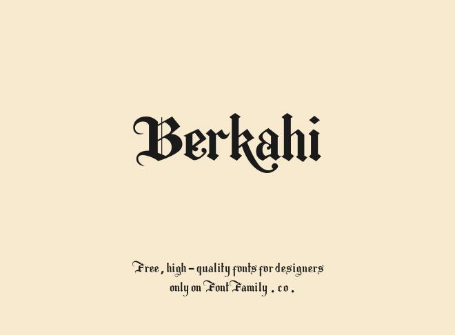 Berkahi Font