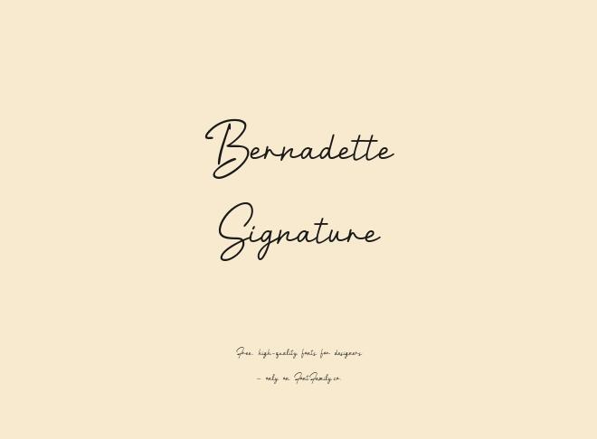 Bernadette Signature Font