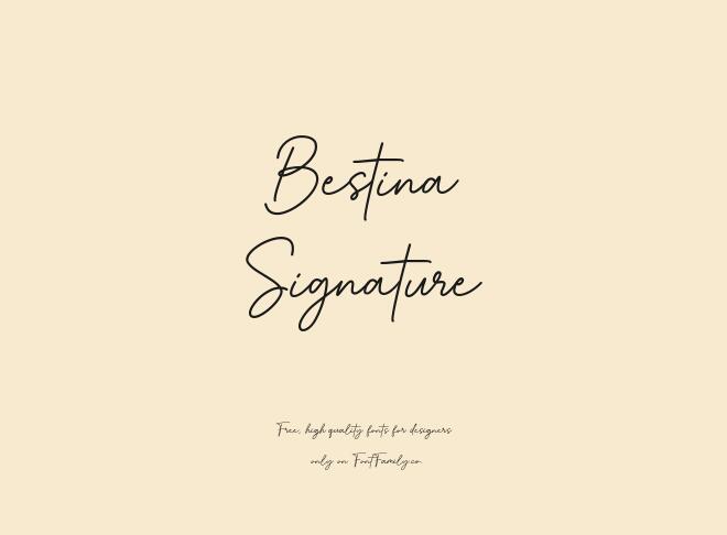 Bestina Signature Font