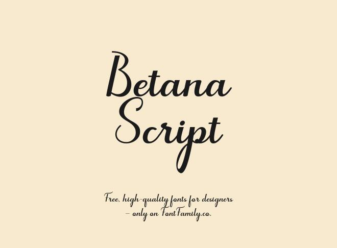 Betana Script Font