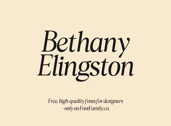 Bethany Elingston Font