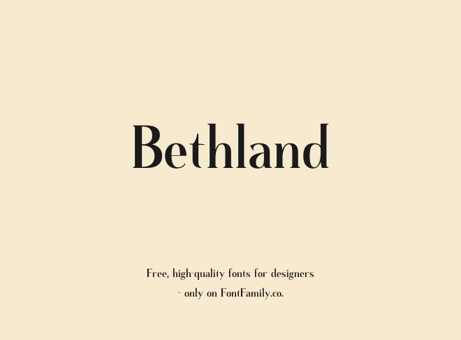 Bethland Font