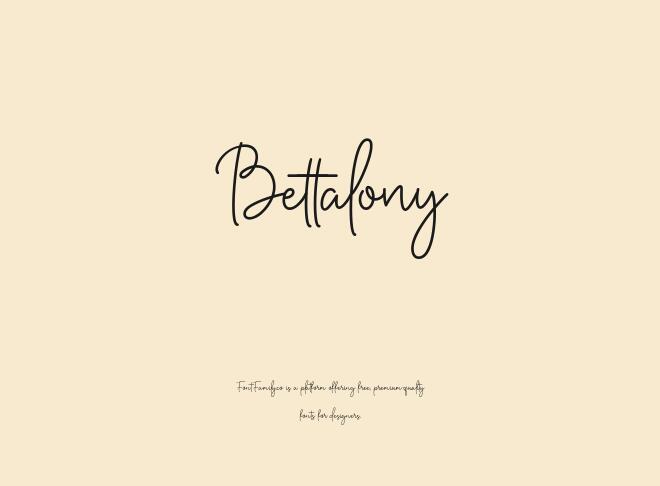 Bettalony Font