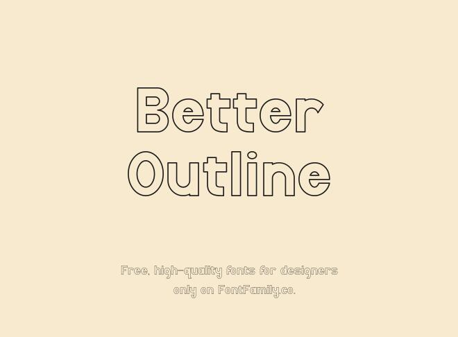 Better Outline Font