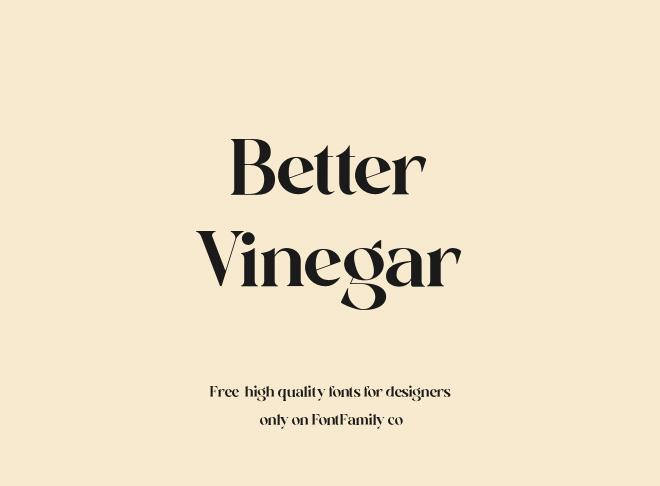 Better Vinegar Font