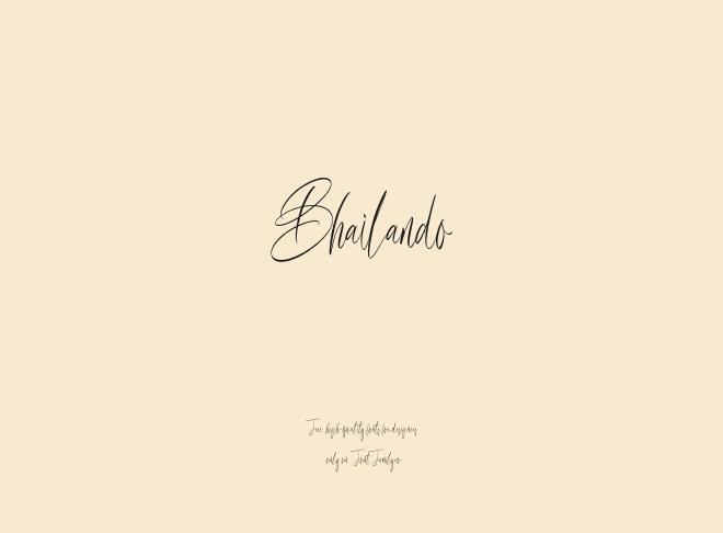 Bhailando Font