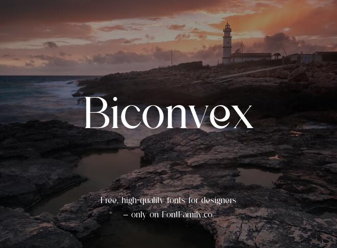 Biconvex Font