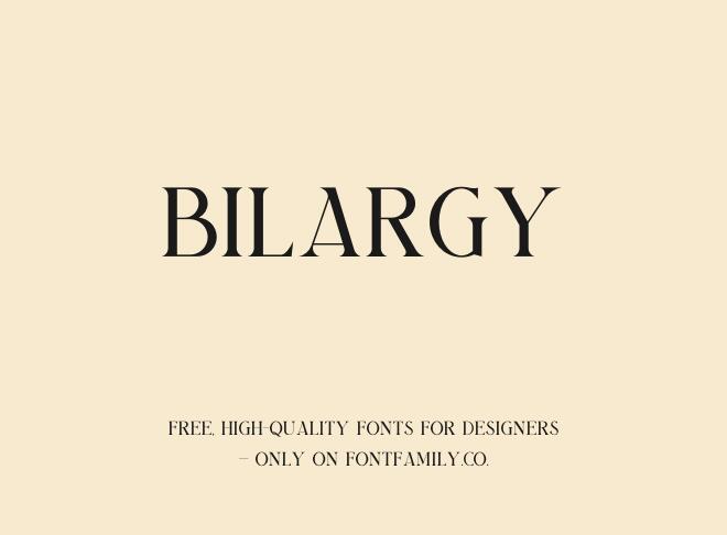Bilargy Font