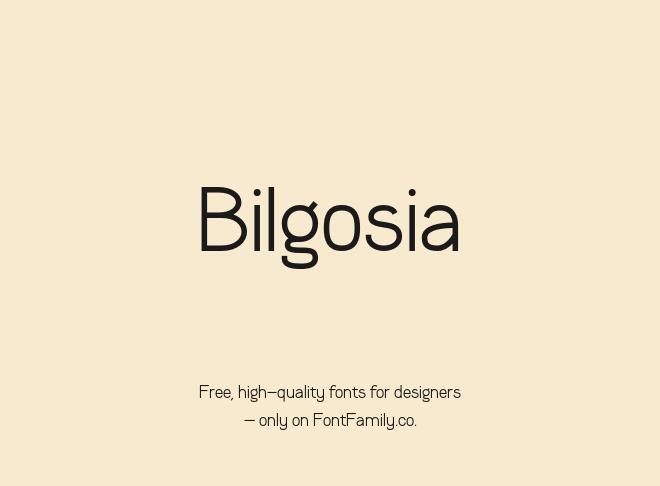 Bilgosia Font