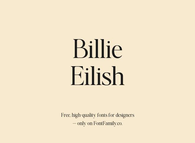 Billie Eilish Font