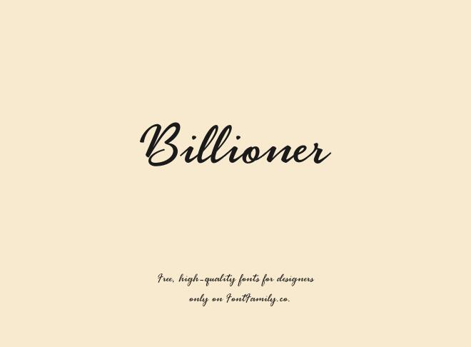 Billioner Font