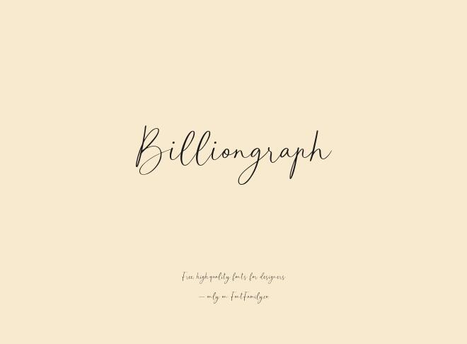 Billiongraph Font