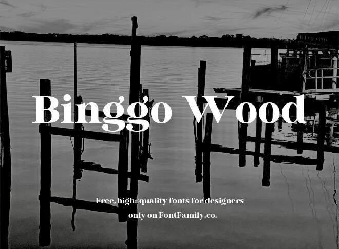 Binggo Wood Font