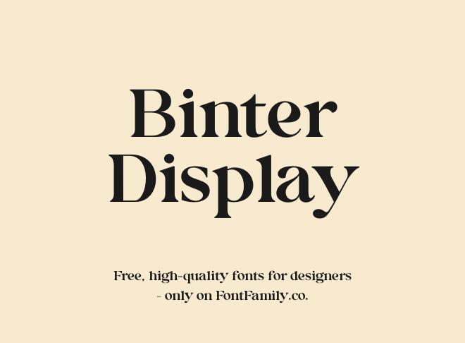 Binter Display Font