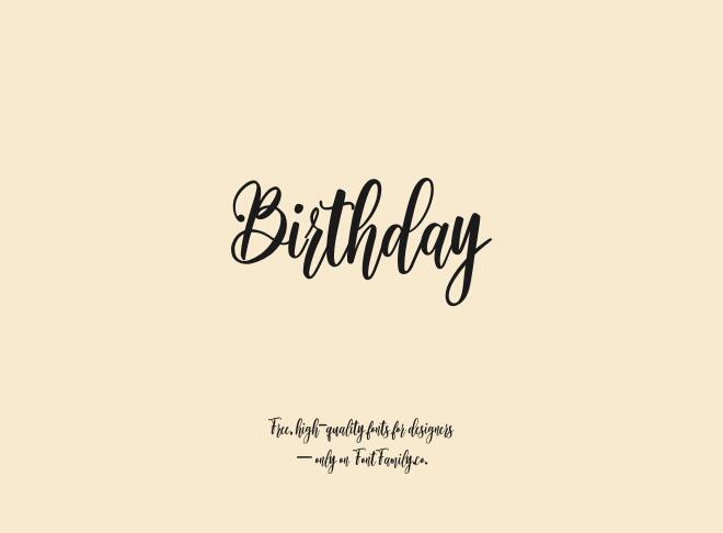Birthday Font