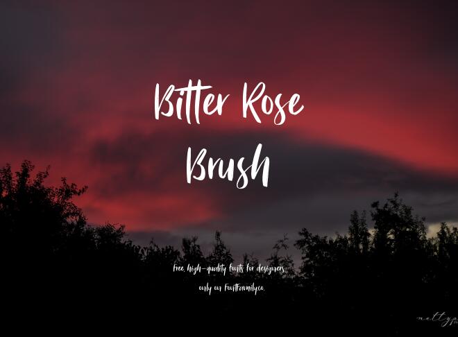 Bitter Rose Brush Font