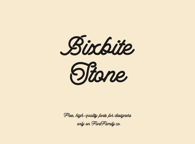 Bixbite Stone Font
