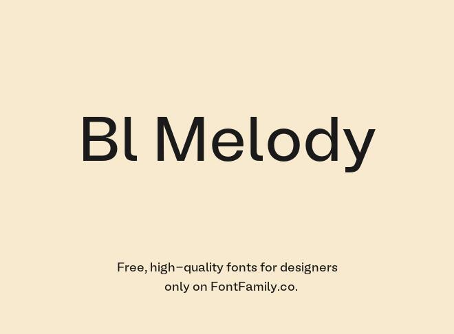 Bl Melody Font