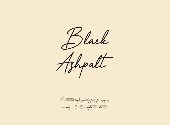 Black Ashpalt Font
