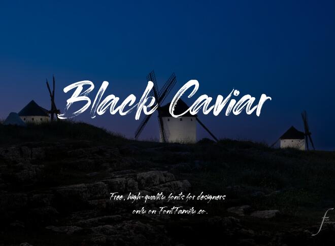Black Caviar Font