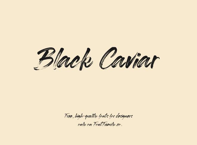 Black Caviar Font