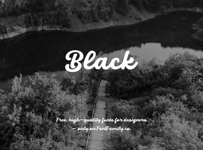 Black Font