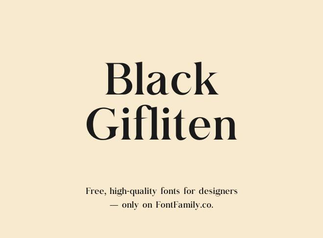 Black Gifliten Font