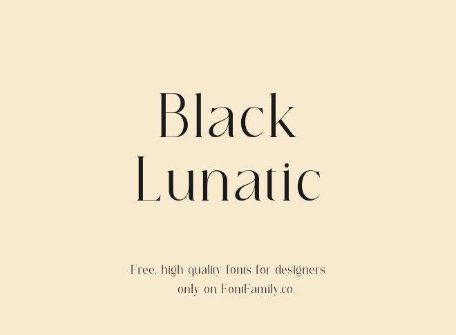 Black Lunatic Font