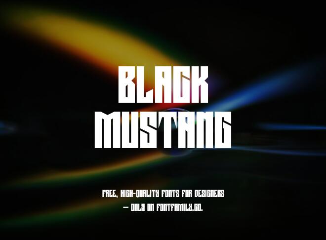 Black Mustang Font