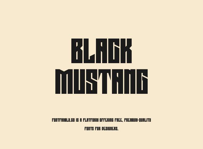 Black Mustang Font