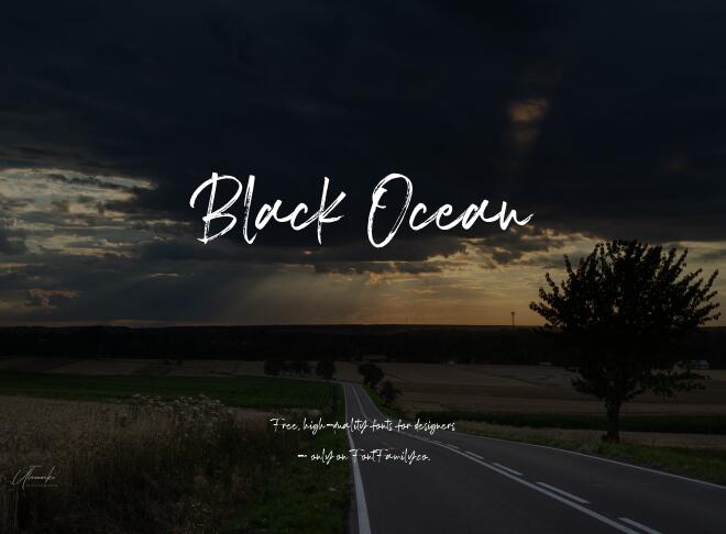 Black Ocean Font