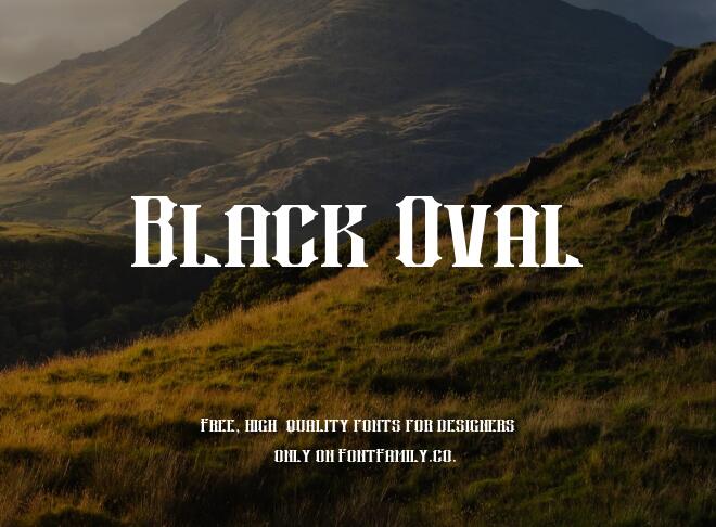Black Oval Font
