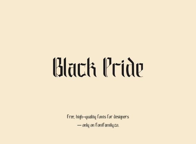 Black Pride Font